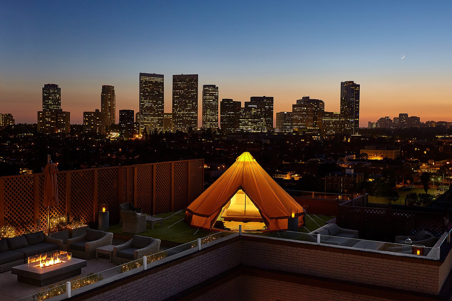 View of Los Angeles from private 2,140-square-foot terrace