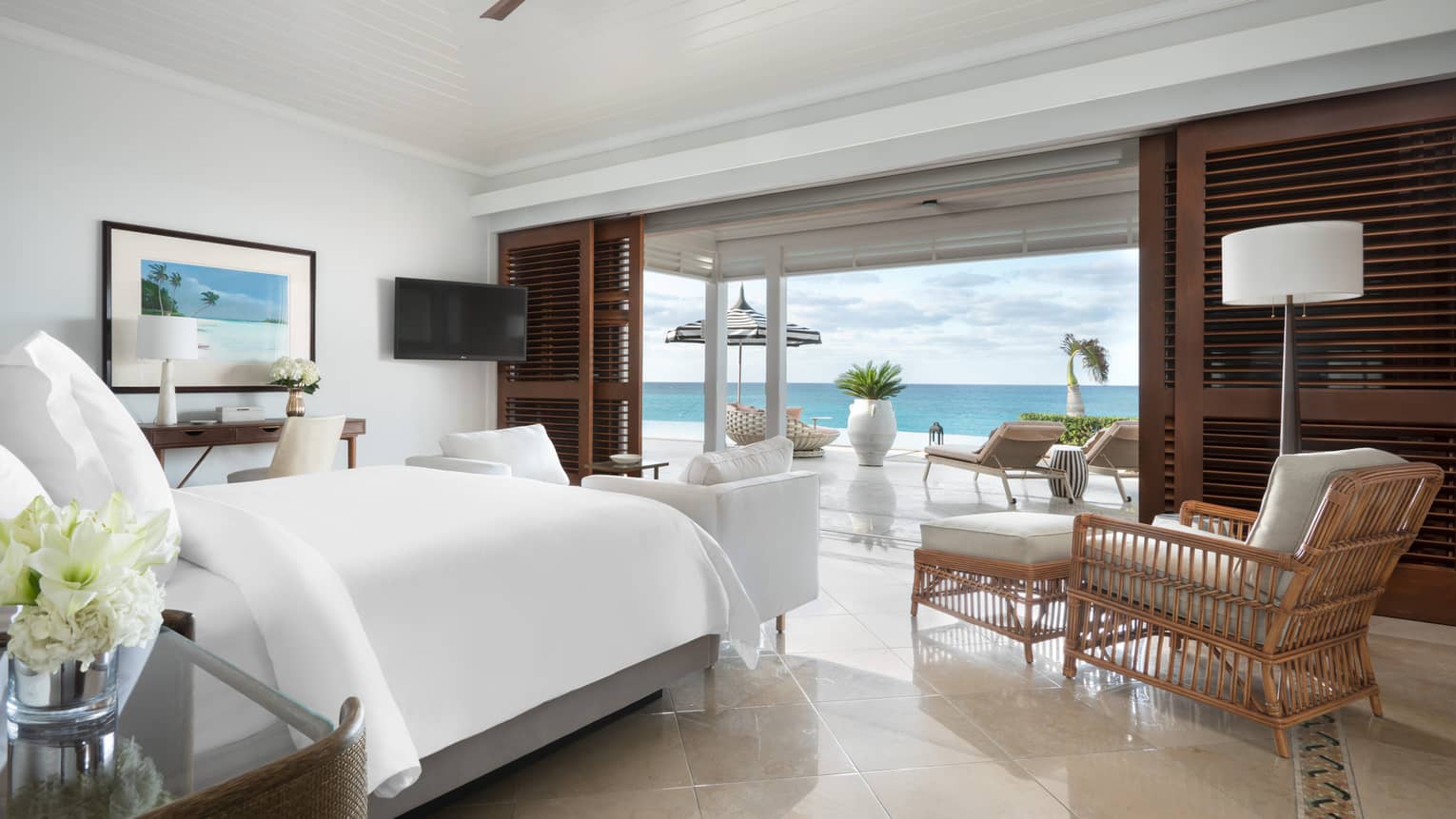 Beachfront Villa Residence Master Bedroom overlooking the ocean